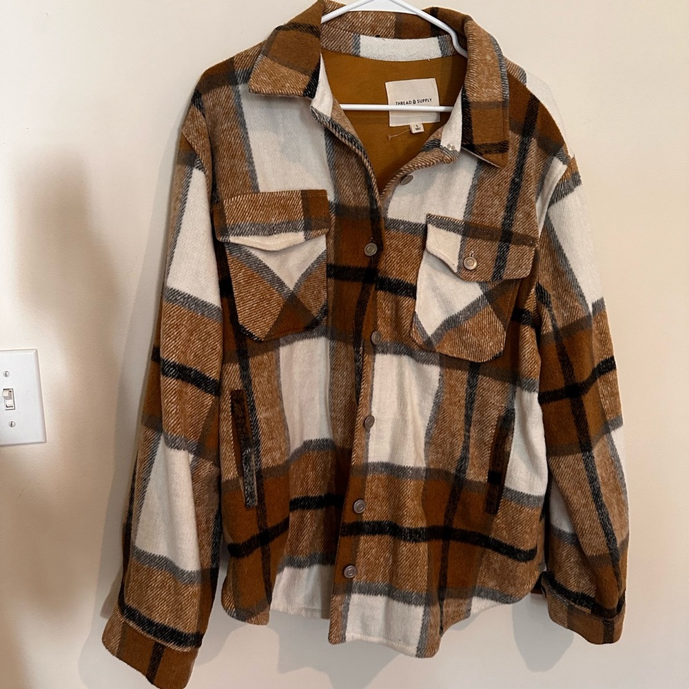 Thread & Supply Brown and Cream Jacket